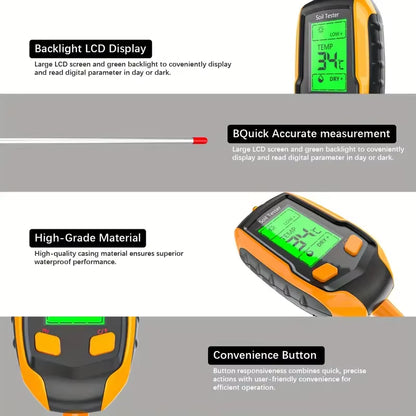 Smartgrow 4-In-1 Digital Soil Meter – Moisture, Ph, Temperature & Sunlight Intensity for Perfect Plant Care